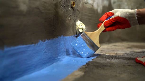 Commercial Exterior Waterproofing project at a Connersville, IN business property by SJ Waterproofing Pros